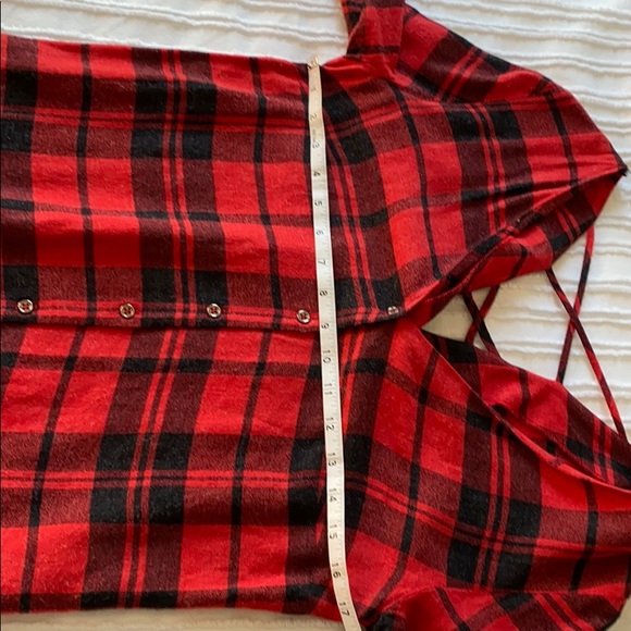 ASOS Red and Black Plaid Top - Picture 5 of 10